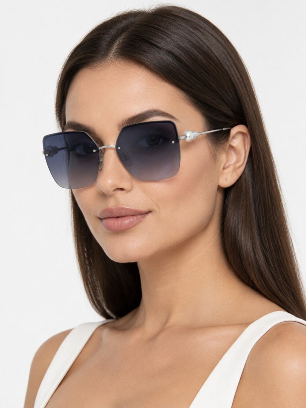 NEW Givenchy GV40110U 16Z Shiny Silver Sunglasses Authentic